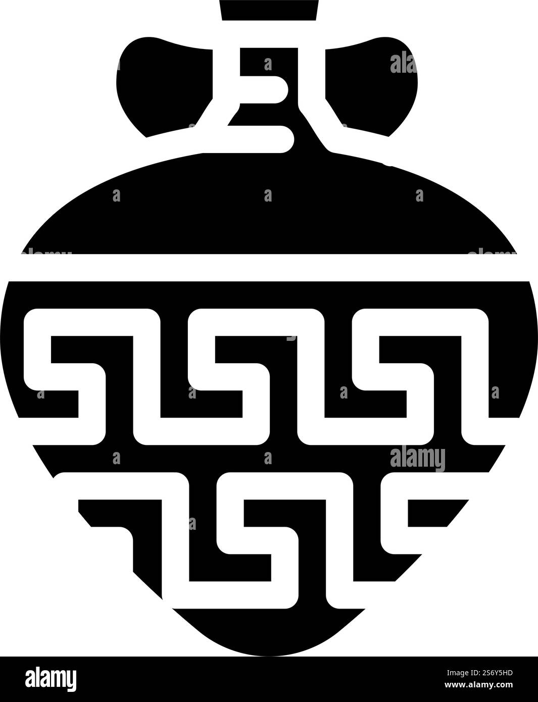 vintage amphora glyph icon vector. vintage amphora sign. isolated ...