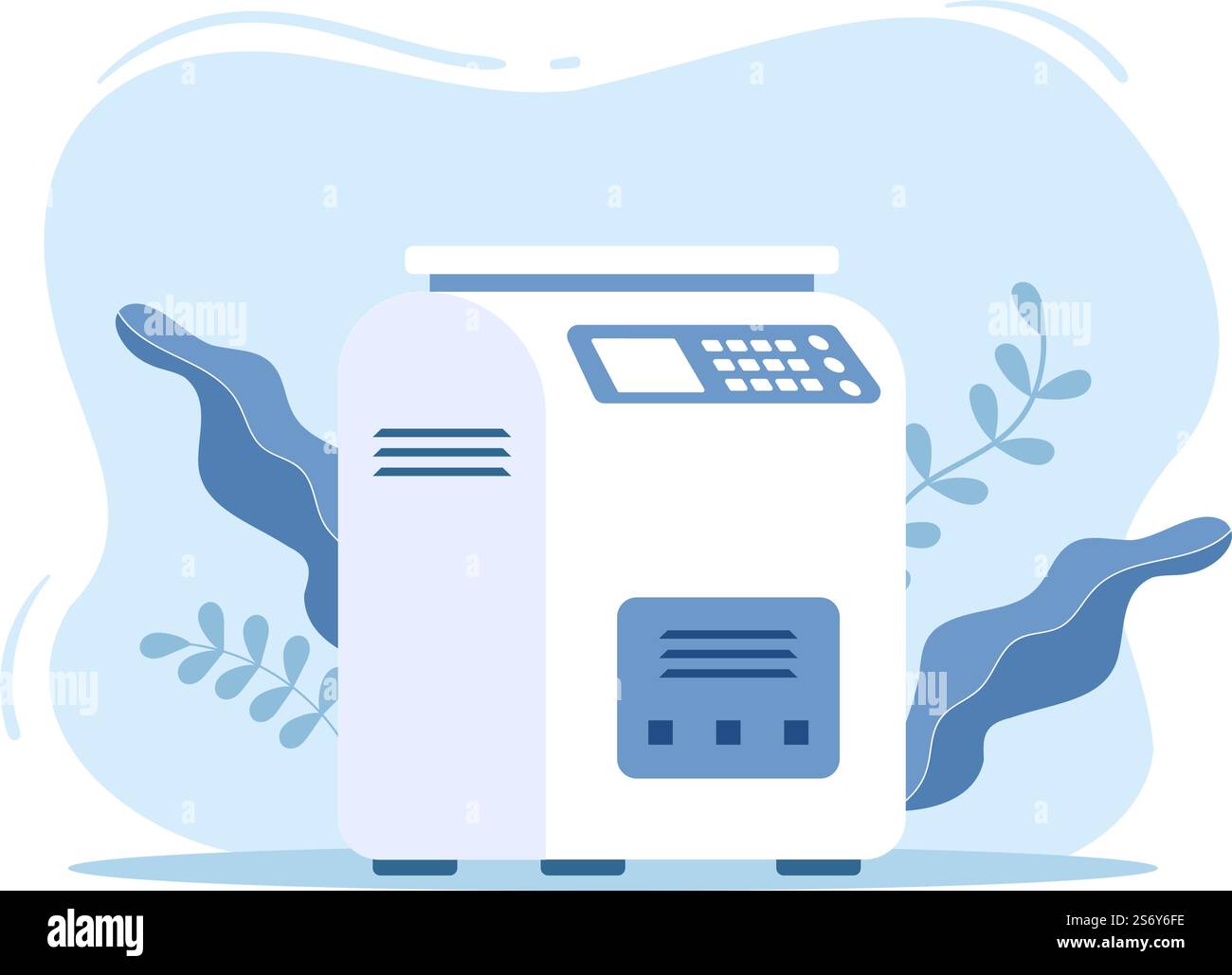 Print Shop Illustration with Production Process at Printing House and ...