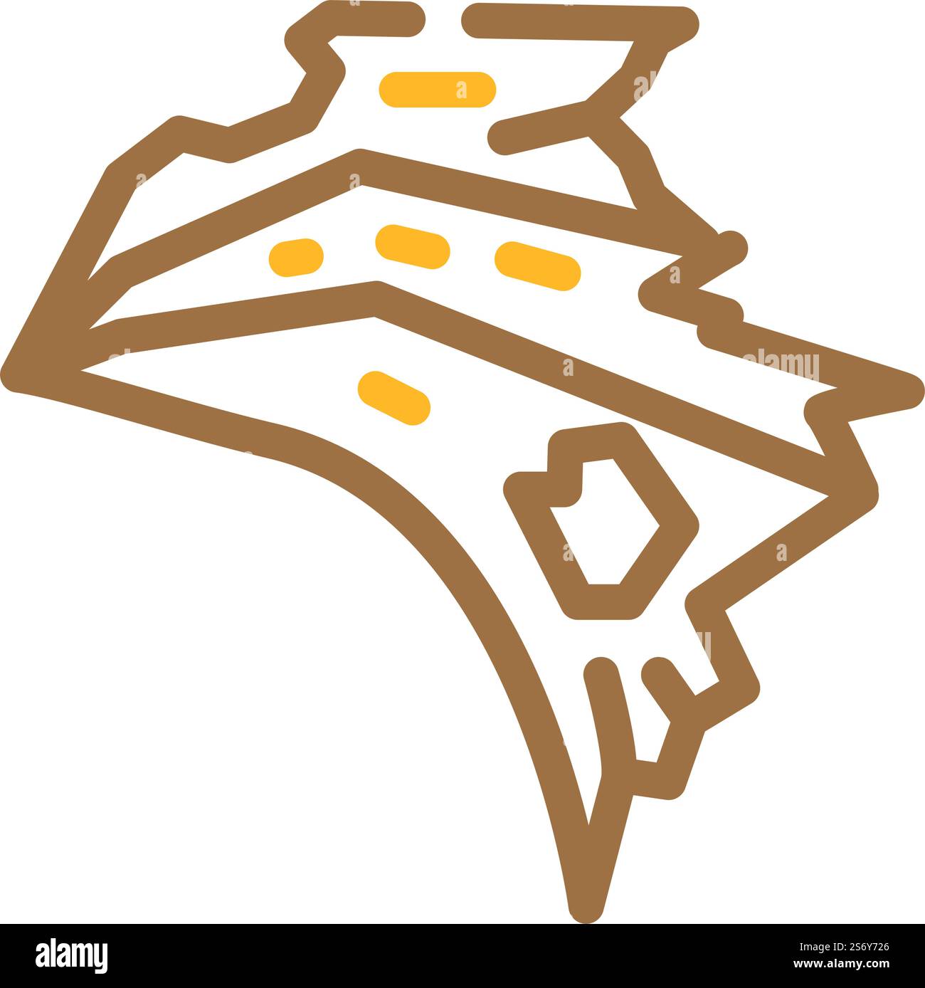 ragged wing color icon vector. ragged wing sign. isolated symbol ...