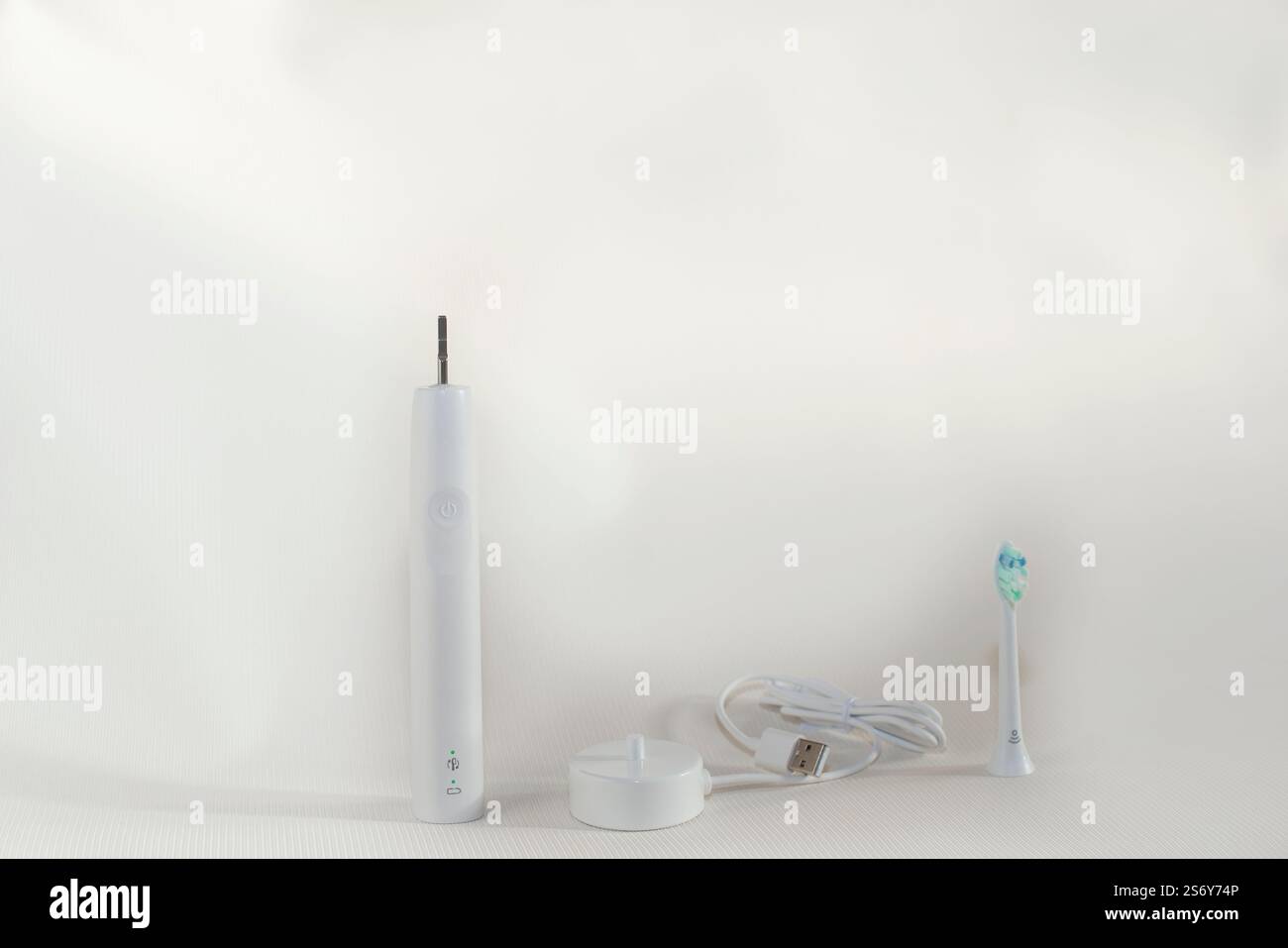 Electric sonic toothbrush isolated on white background Stock Photo