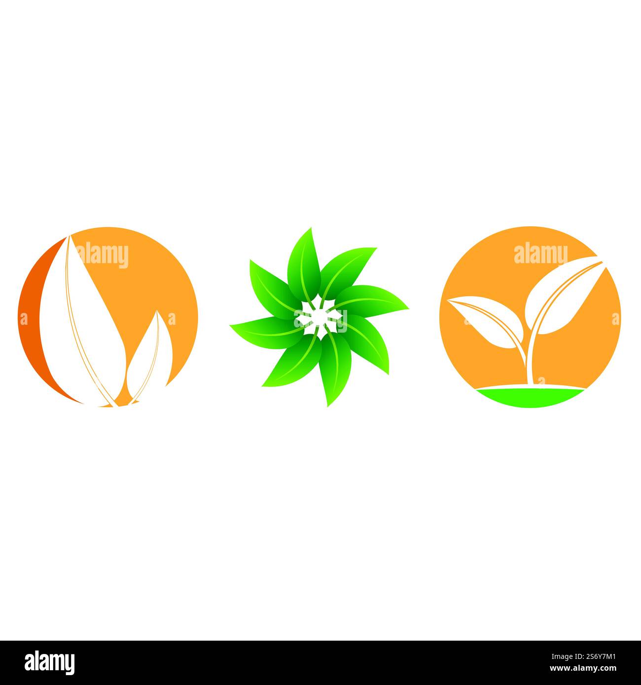 Green leaf illustration nature logo design Stock Vector Image & Art - Alamy