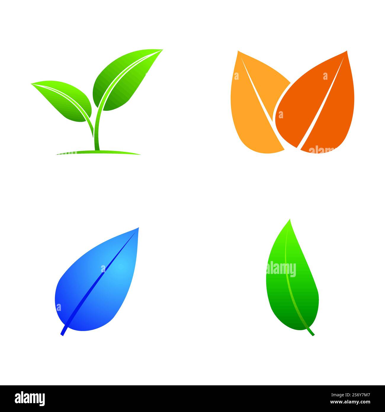 Green leaf illustration nature logo design Stock Vector Image & Art - Alamy
