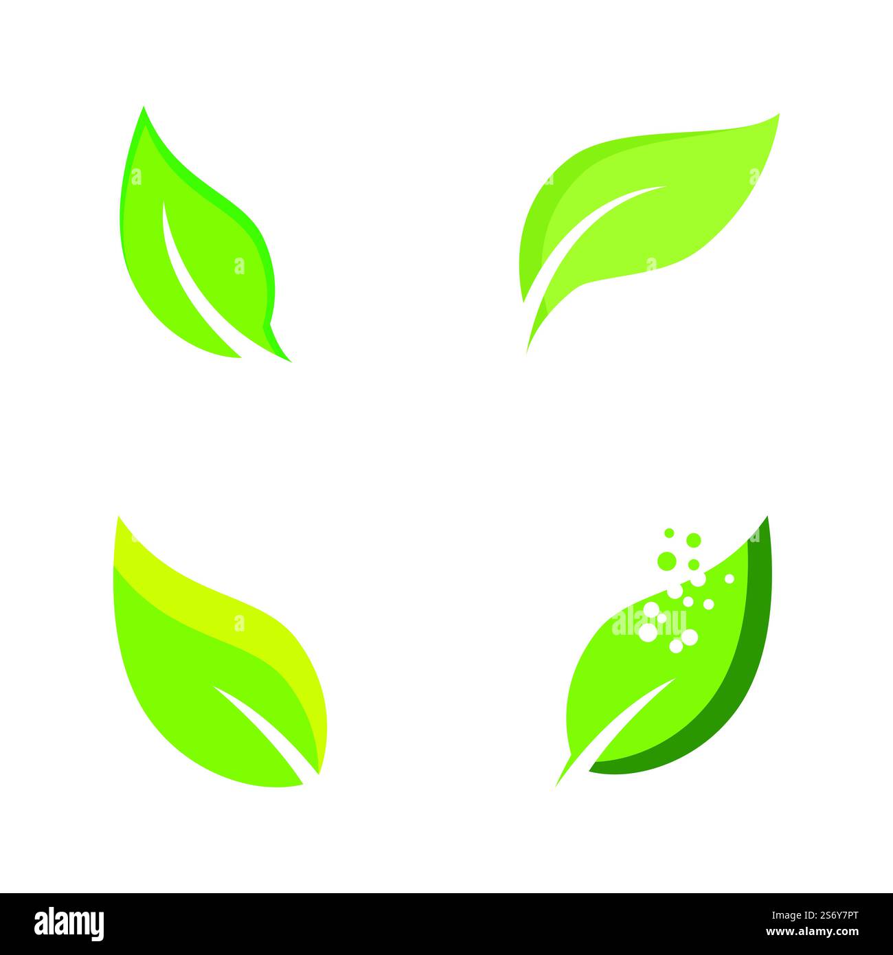 Green leaf illustration nature logo design Stock Vector Image & Art - Alamy