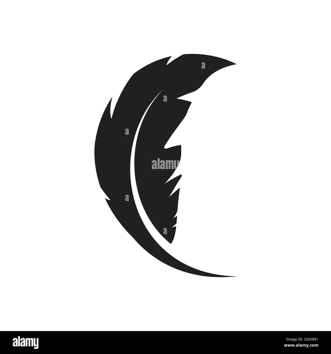 Feather Logo Vector Template Symbol Design Stock Vector Image & Art - Alamy