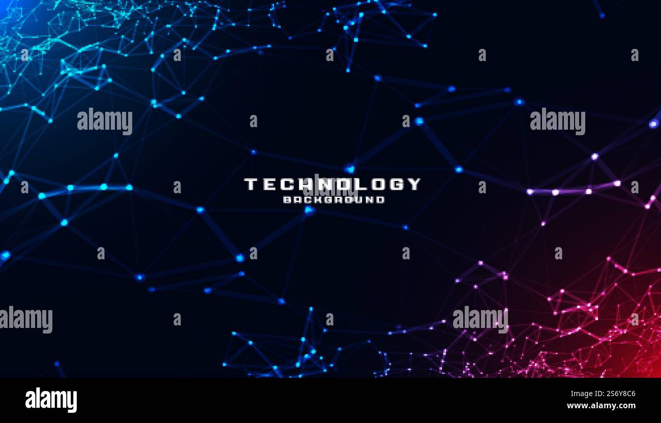 abstract technology background with low poly mesh diagram Stock Vector ...