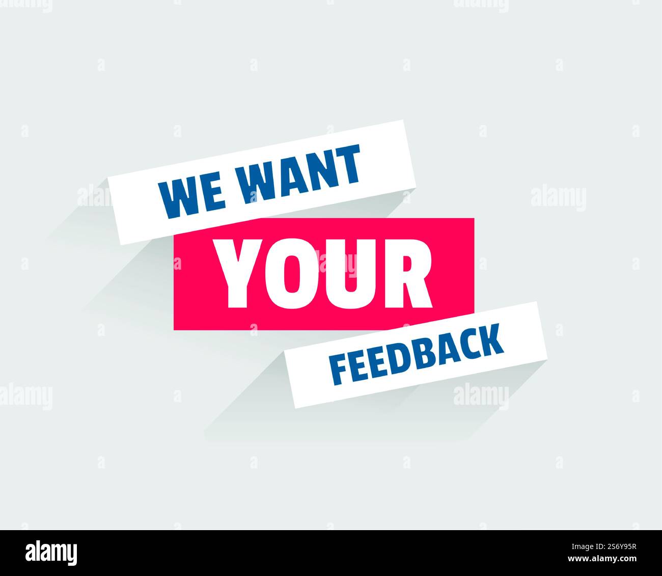 flat we want your feedback template Stock Vector Image & Art - Alamy