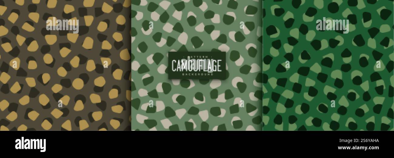 abstract camouflage patterns set in voronoi style Stock Vector Image ...