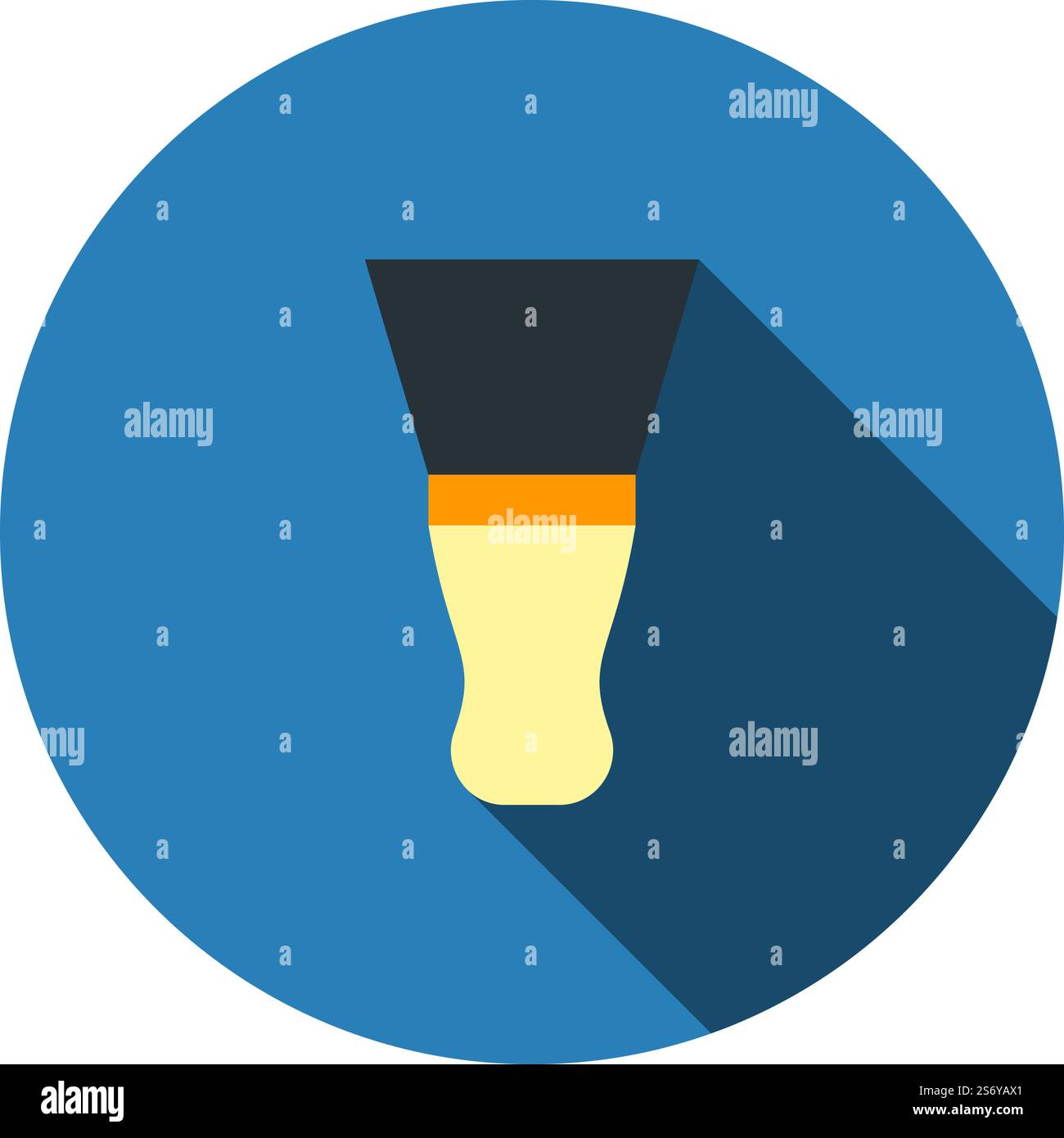 Putty knife icon. Flat color design. Vector illustration. Stock Vector
