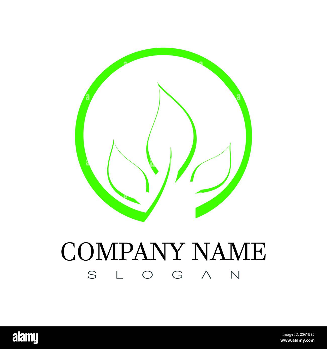 Green leaf illustration nature logo design Stock Vector Image & Art - Alamy