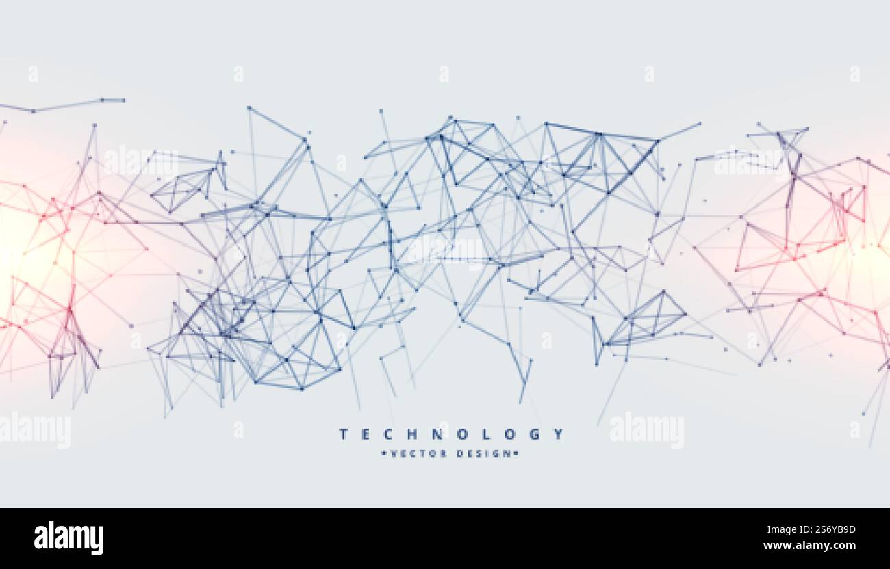 technology background with low poly digital connection lines Stock ...