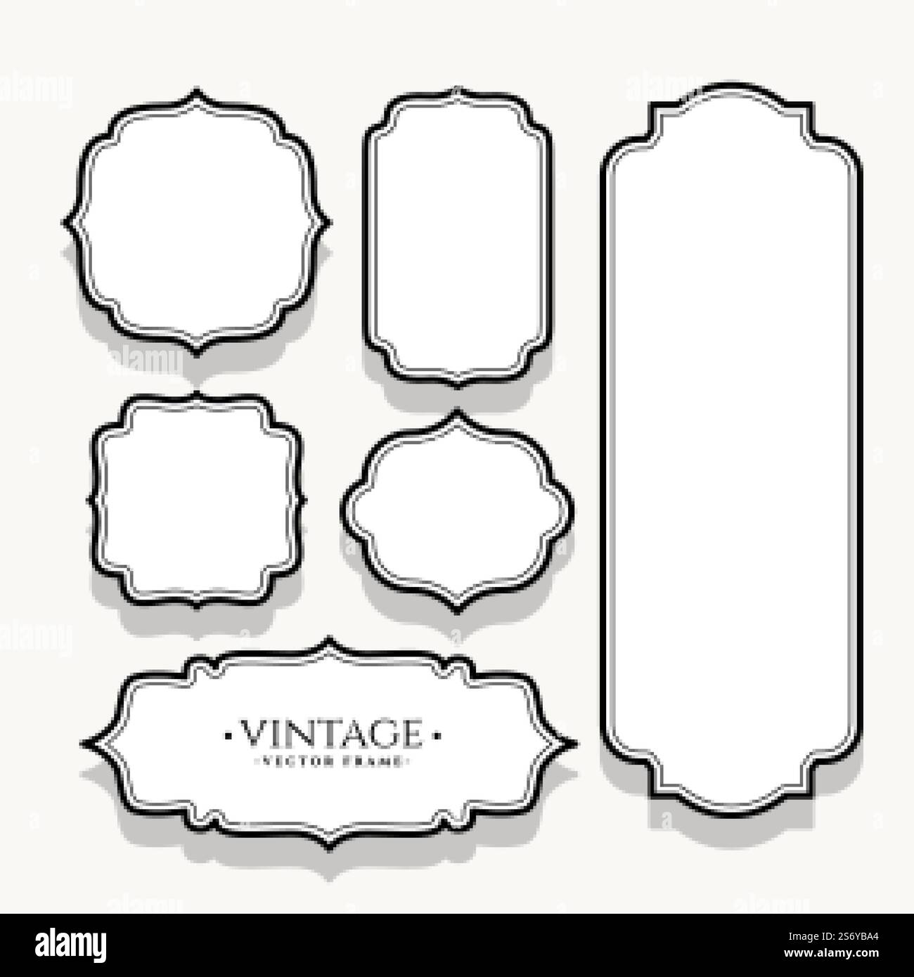 empty vintage labels set of six Stock Vector Image & Art - Alamy