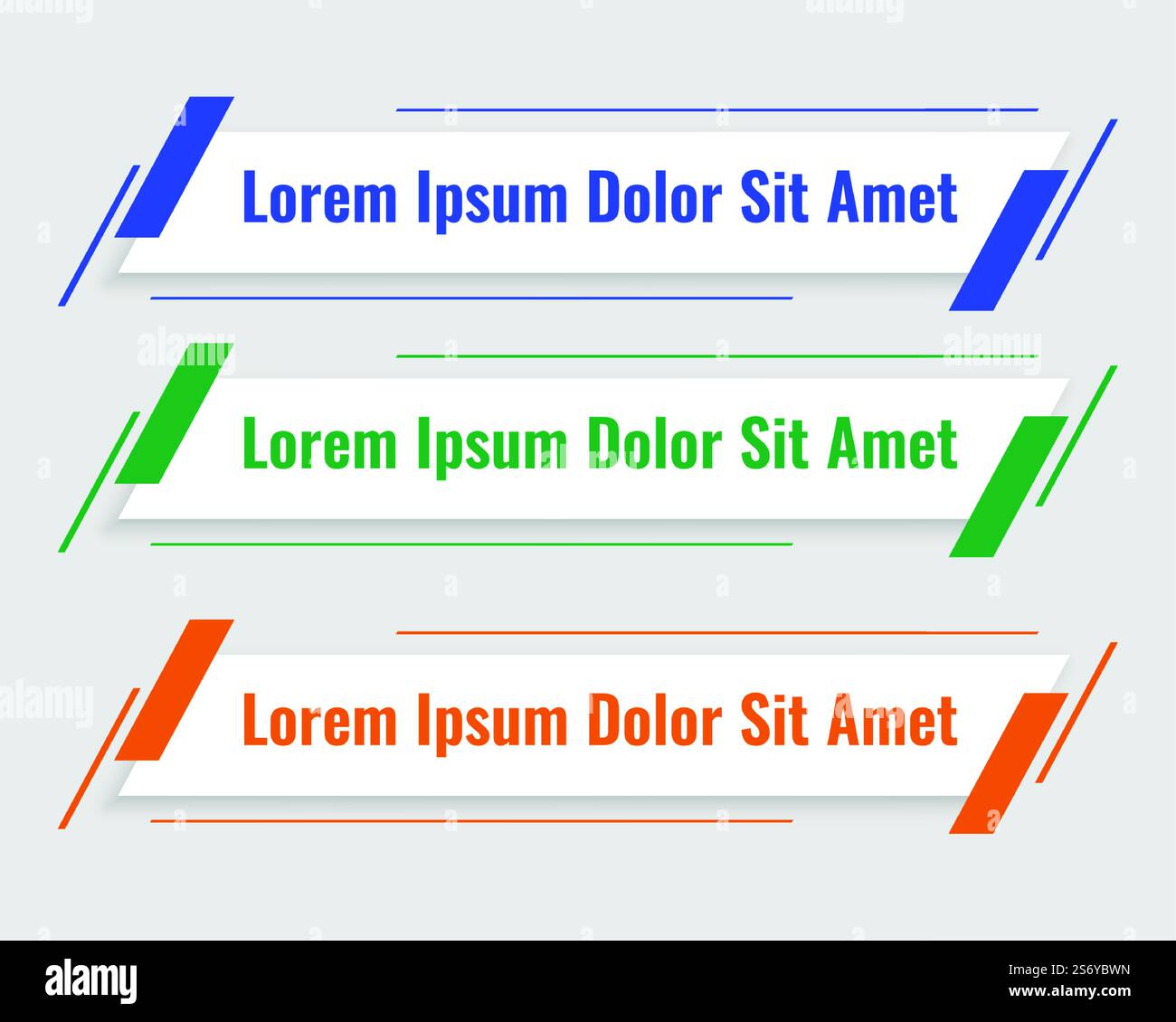 geometric lower third modern banner template design Stock Vector