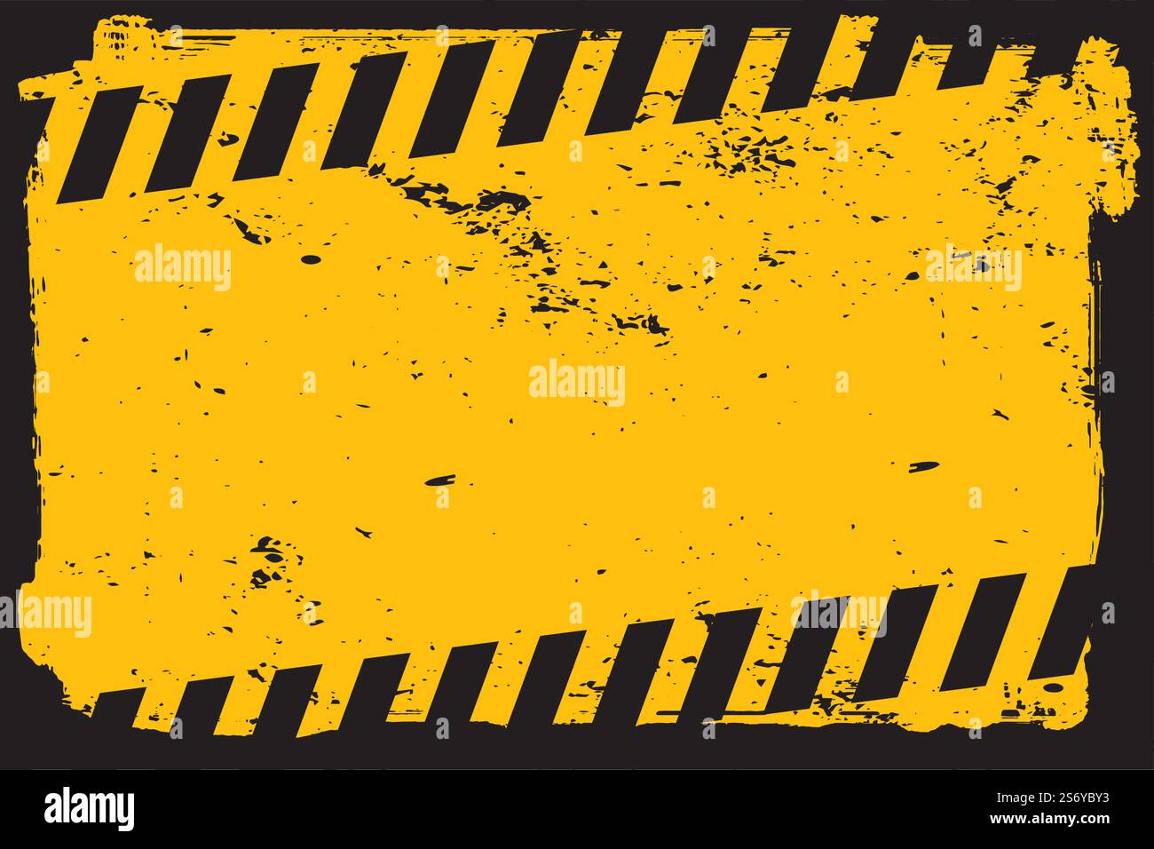 grunge yellow warning background with black stripes Stock Vector Image ...