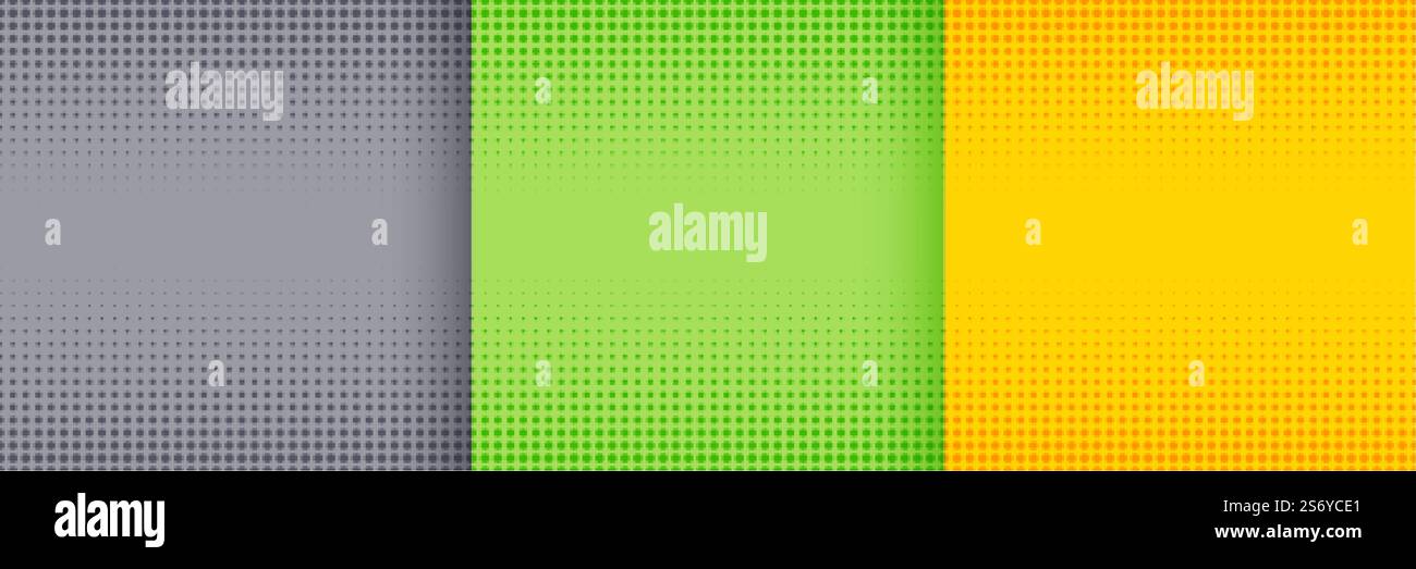 nice halftone background set in gray green and yellow colors Stock ...