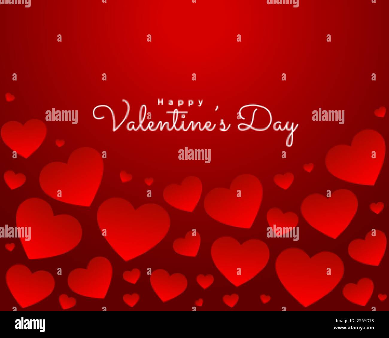 lovely red happy valentines day background design Stock Vector Image ...