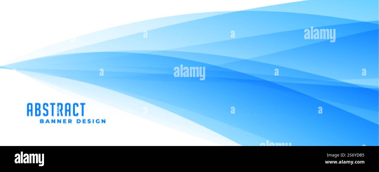abstract blue presentation wave banner design Stock Vector Image & Art ...