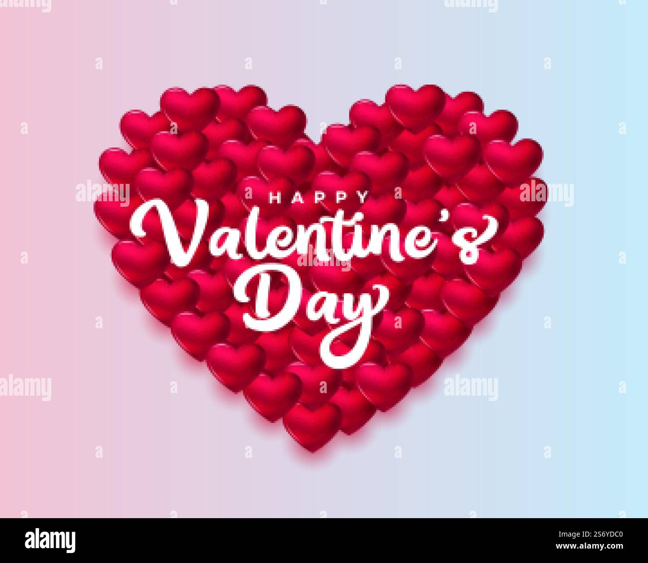 3d valentines day stylish greeting card design Stock Vector Image & Art ...