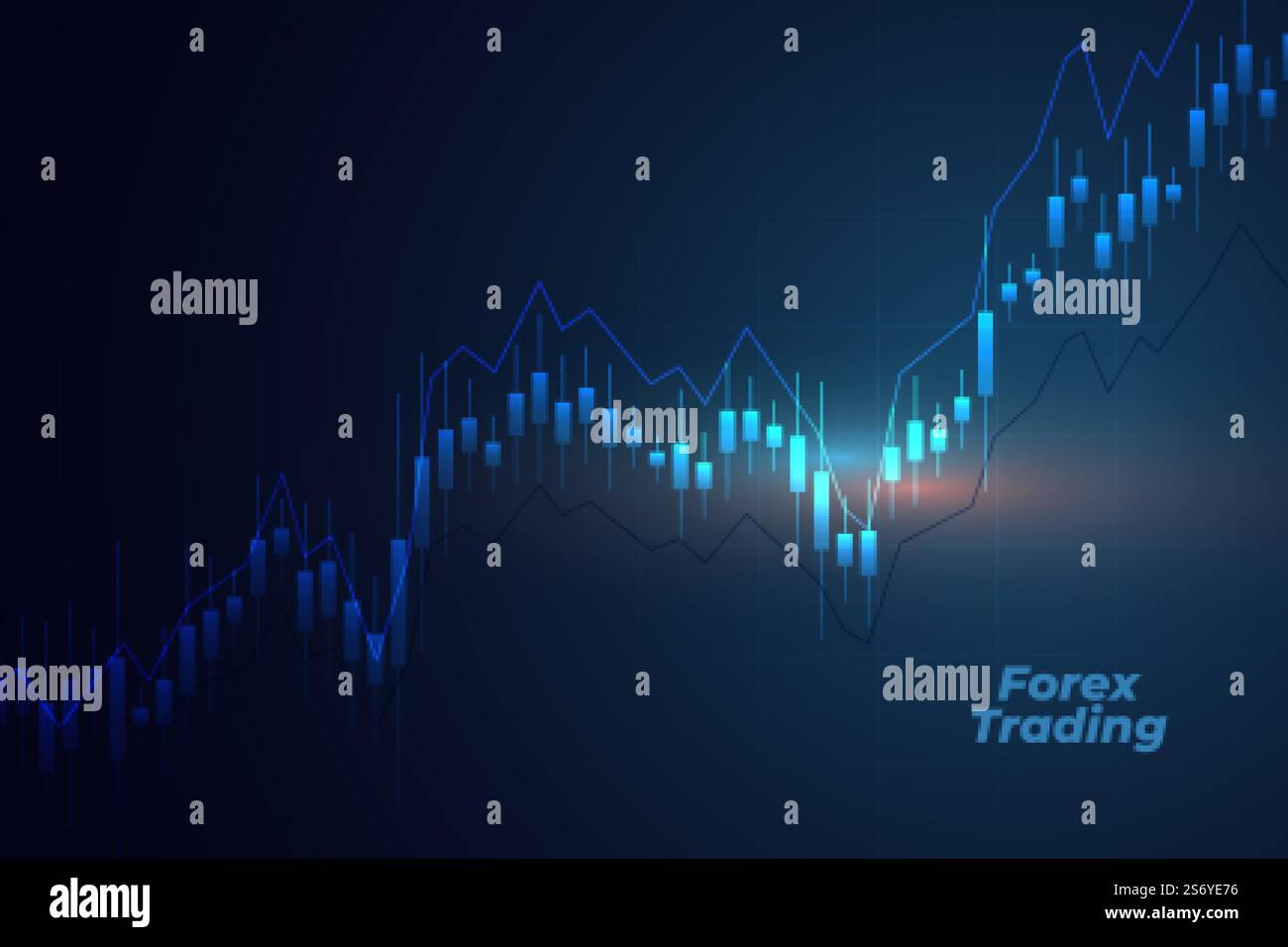 forex trading background with candle stick chart Stock Vector Image ...