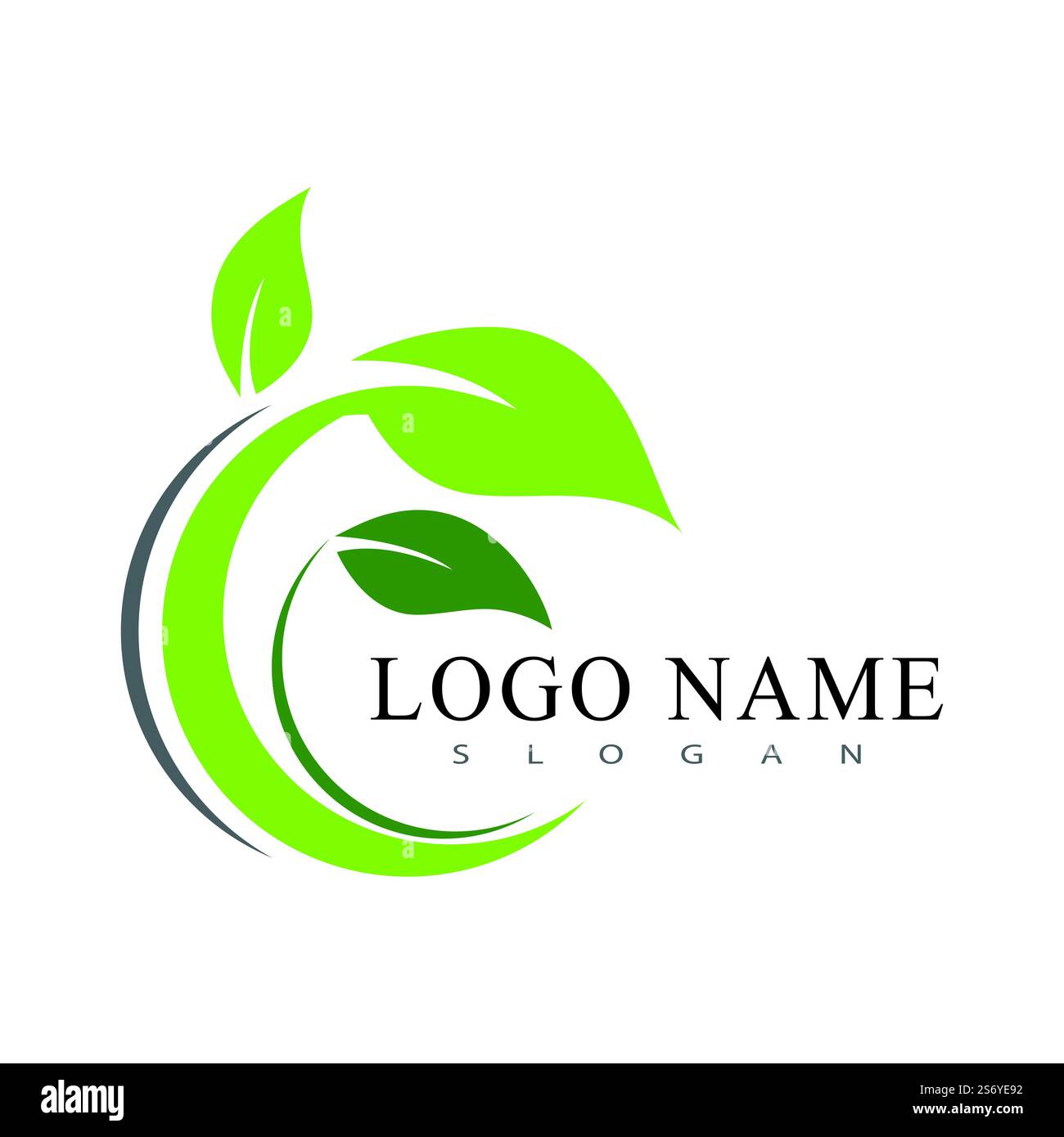 Green leaf illustration nature logo design Stock Vector Image & Art - Alamy