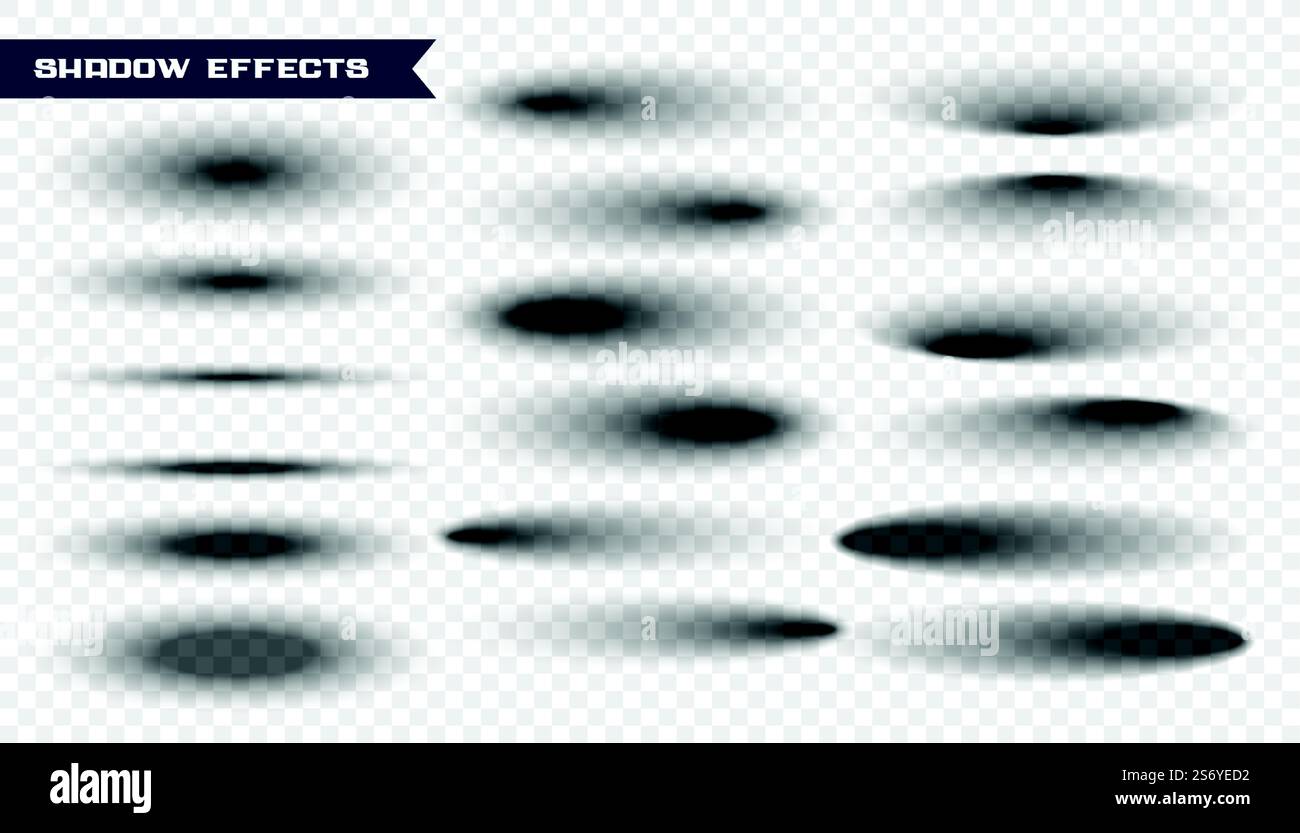 big set of shadows on transparent background Stock Vector Image & Art ...