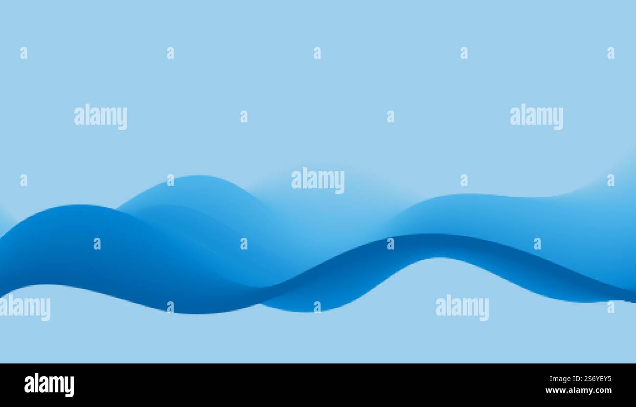 blue smooth flowing dynamic wave background Stock Vector Image & Art ...