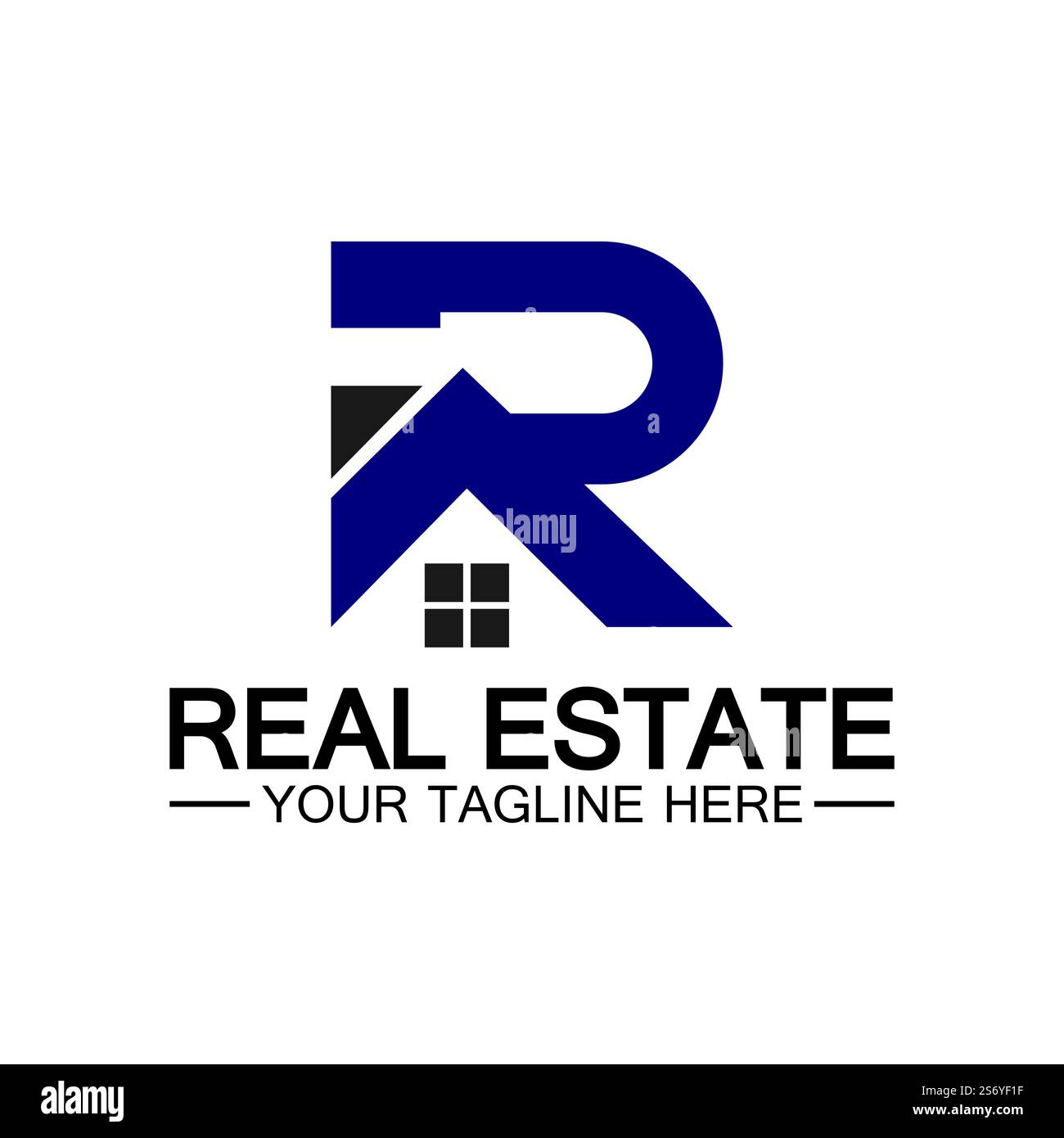 Initial letter R real estate and house logo design vector illustration ...