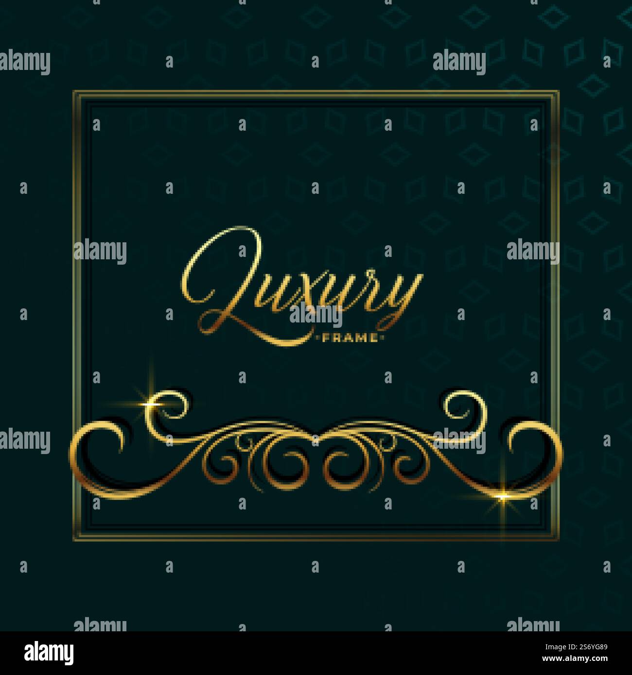 luxury golden floral frame art design Stock Vector Image & Art - Alamy