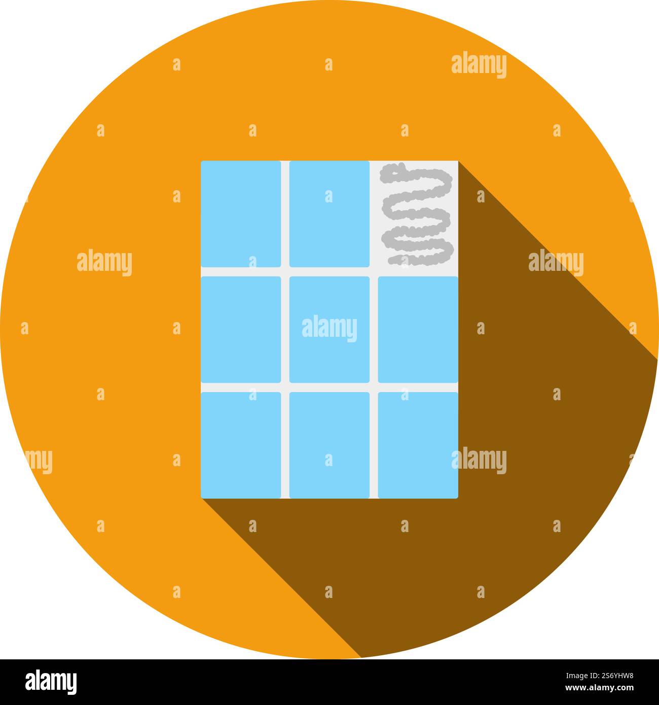Wall tiles icon. Flat color design. Vector illustration. Stock Vector