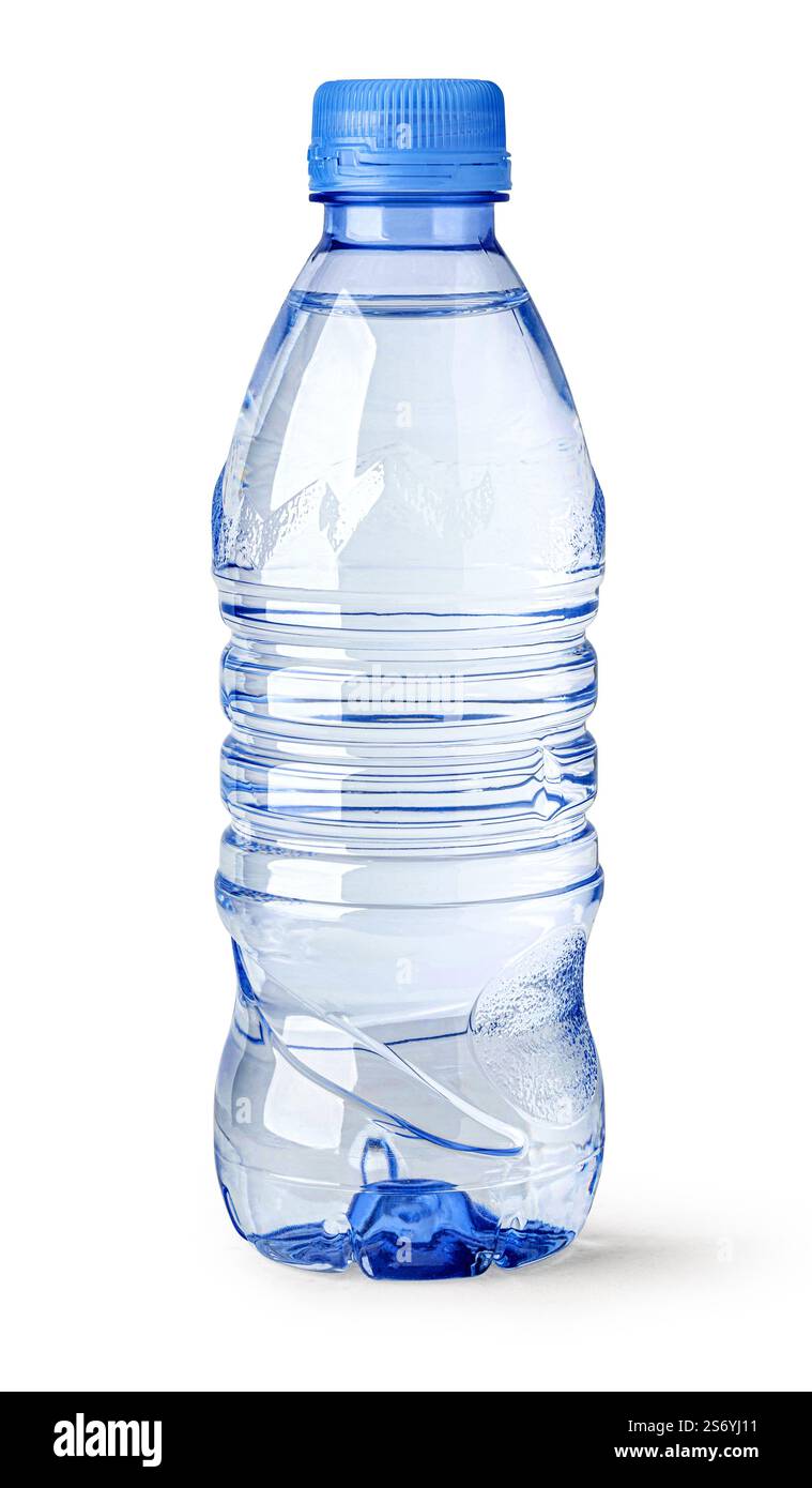 small water plastic bottle isolated on white background with clipping ...