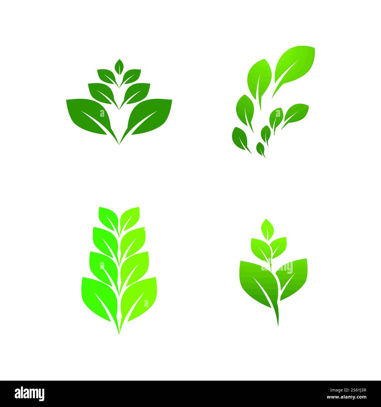 Logos of green leaf ecology nature element vector Stock Vector Image ...