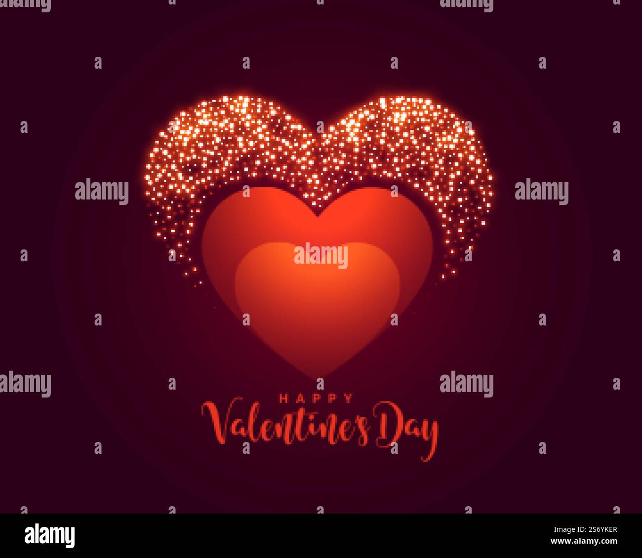 creative valentines day sparkling hearts banner design Stock Vector ...