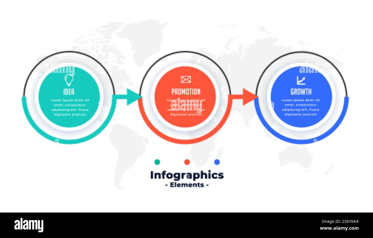 modern circle three steps infographic template Stock Vector Image & Art ...