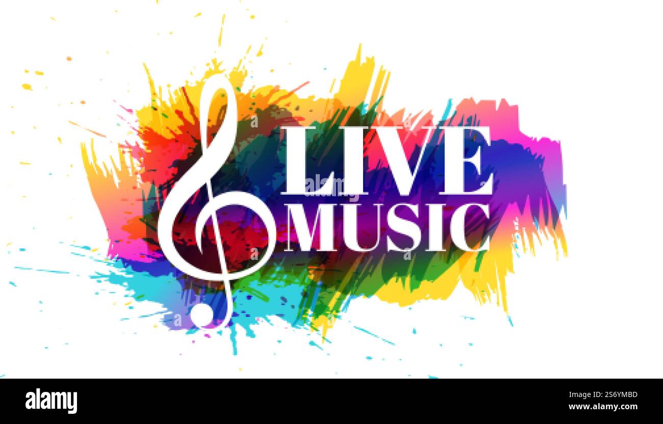 abstract live music poster design Stock Vector Image & Art - Alamy