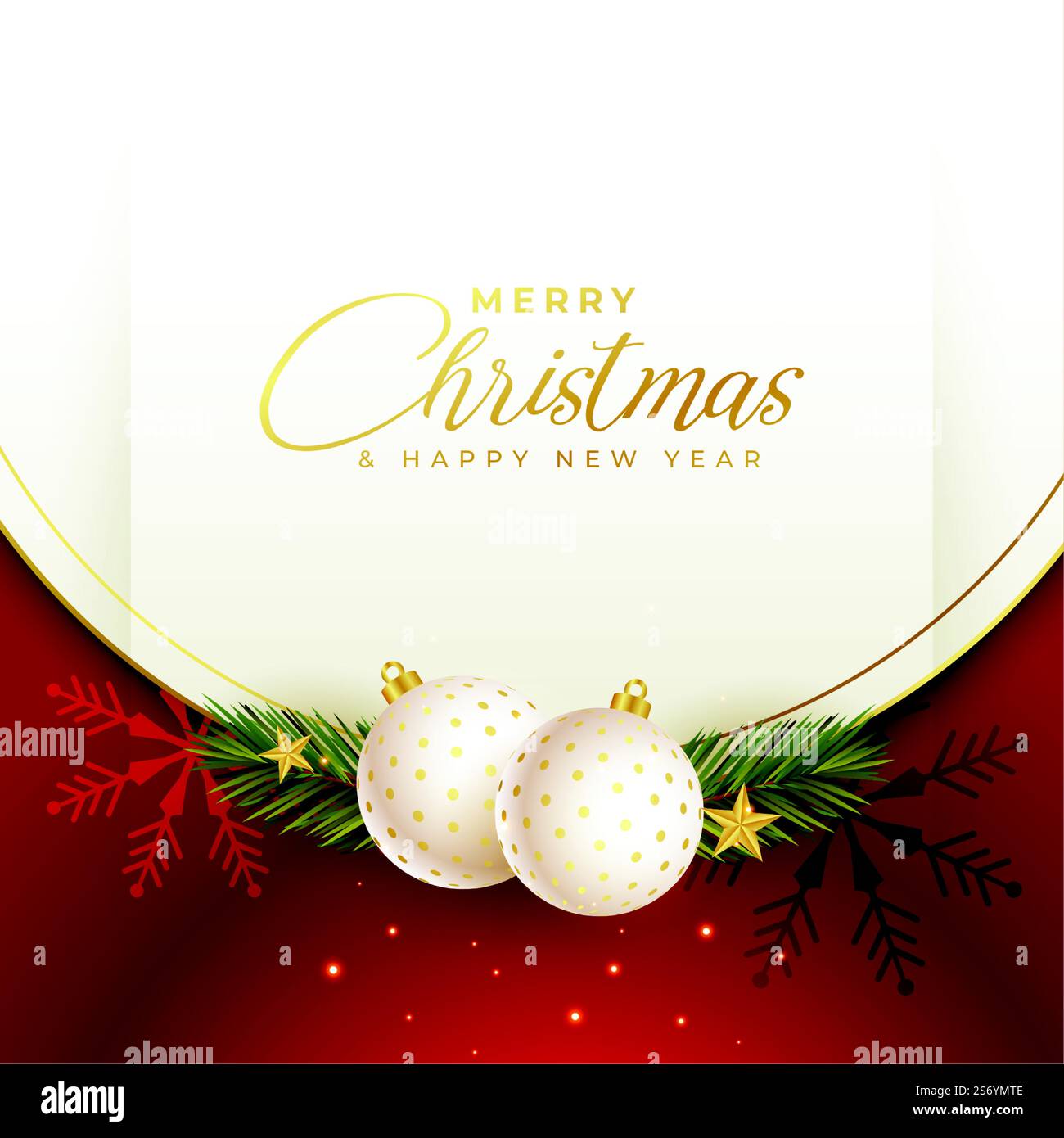 nice christmas greeting with realistic elements design Stock Vector