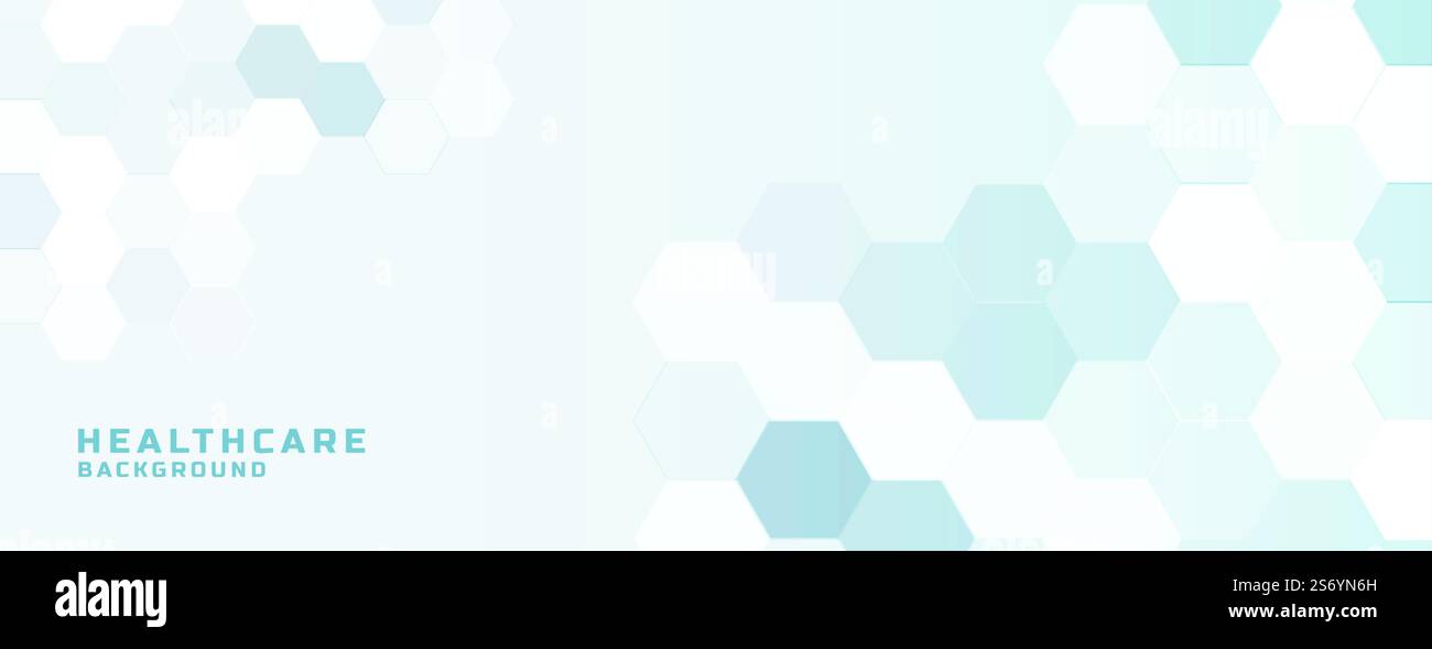 healthcare banner with hexagonal shapes Stock Vector Image & Art - Alamy