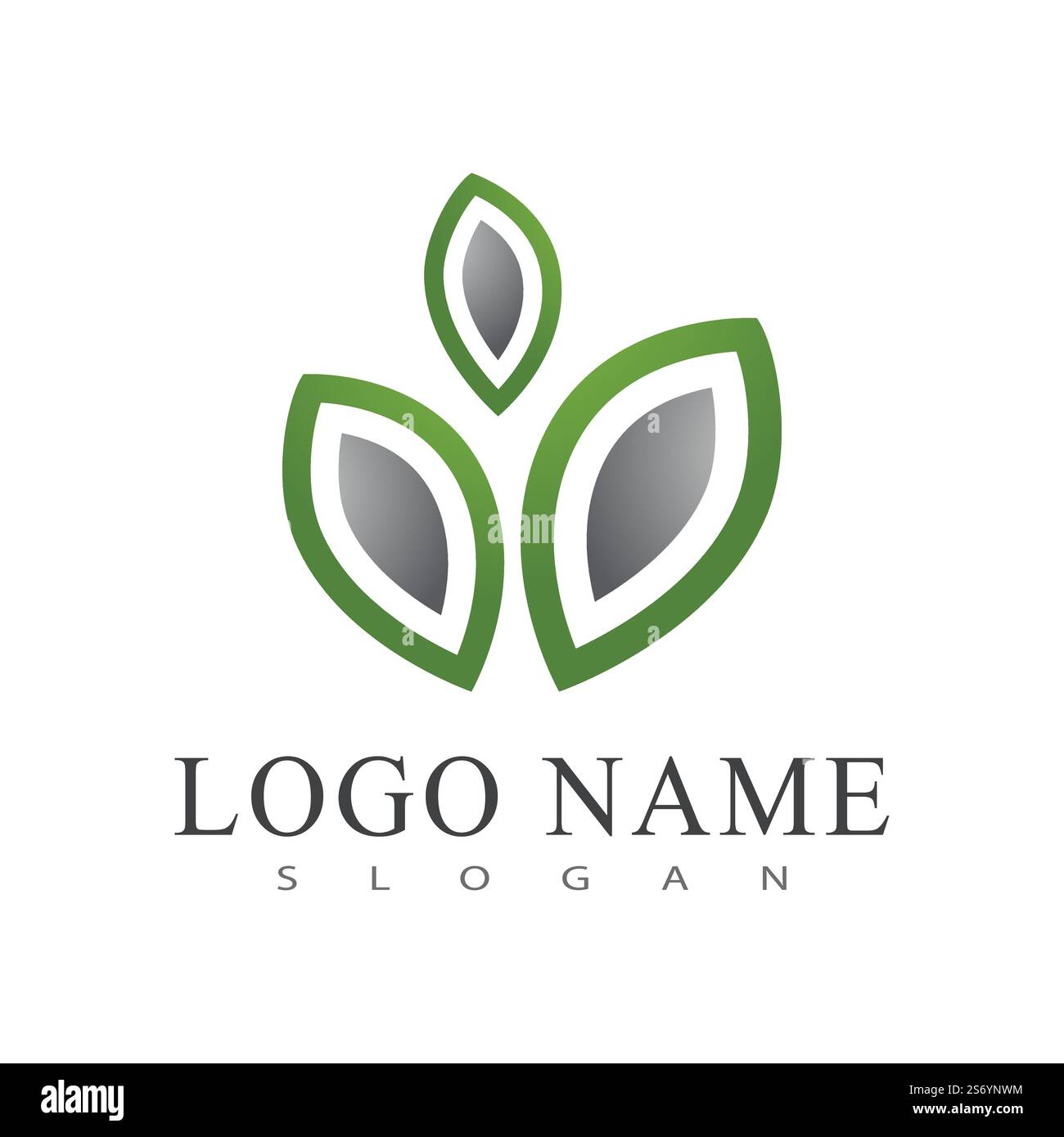 Green leaf illustration nature logo design Stock Vector Image & Art - Alamy