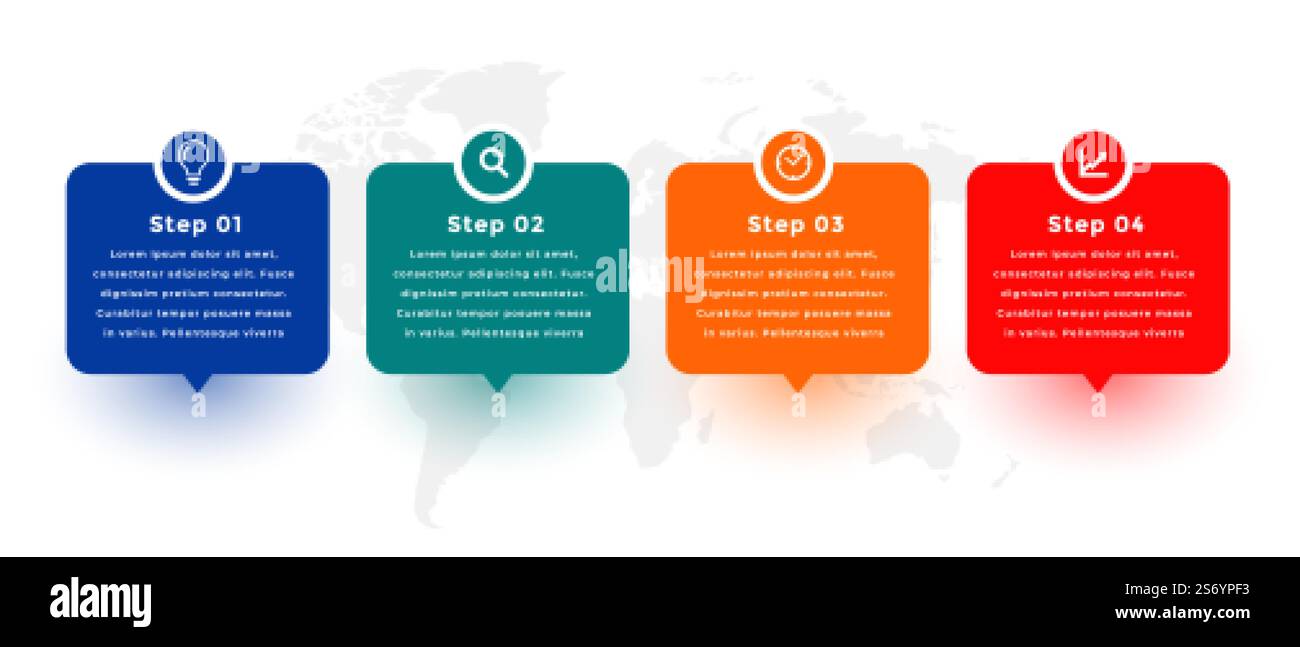 four steps professional infographic design Stock Vector Image & Art - Alamy