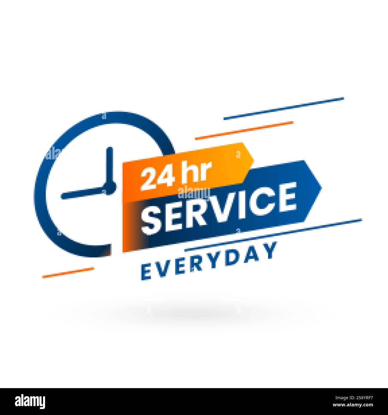 everyday 24 hours service banner concept design Stock Vector