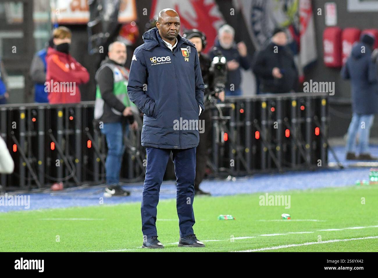 Patrick Roma Toronto Rome, Lazio. 17th Jan, 2025. Genoa trainer Patrick Vieira reacts during ...