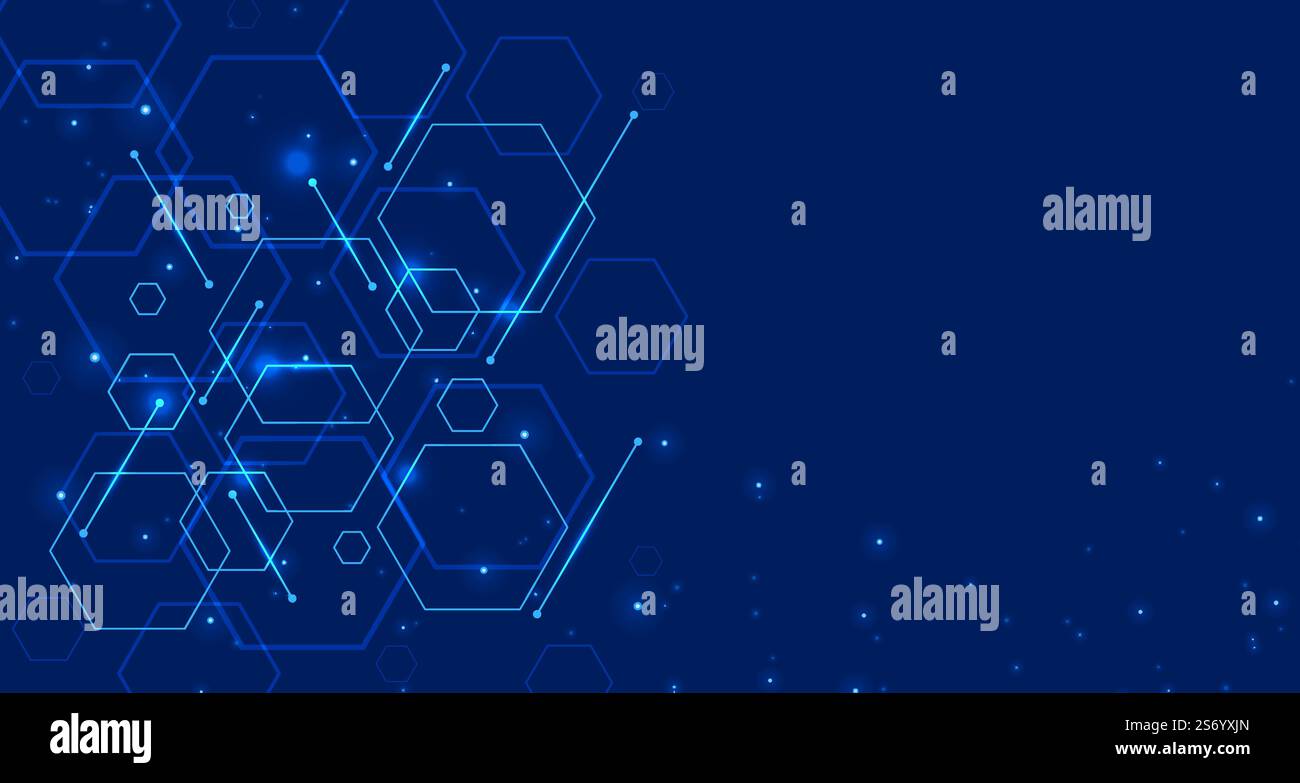 digital technology background with hexagonal shapes Stock Vector Image ...