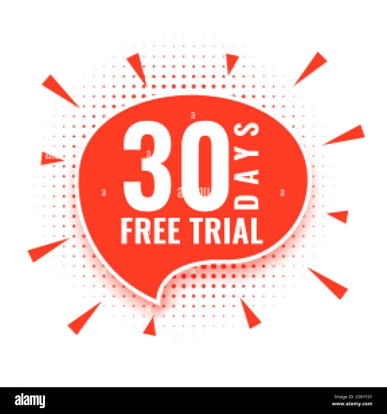 30 days free trial access background Stock Vector