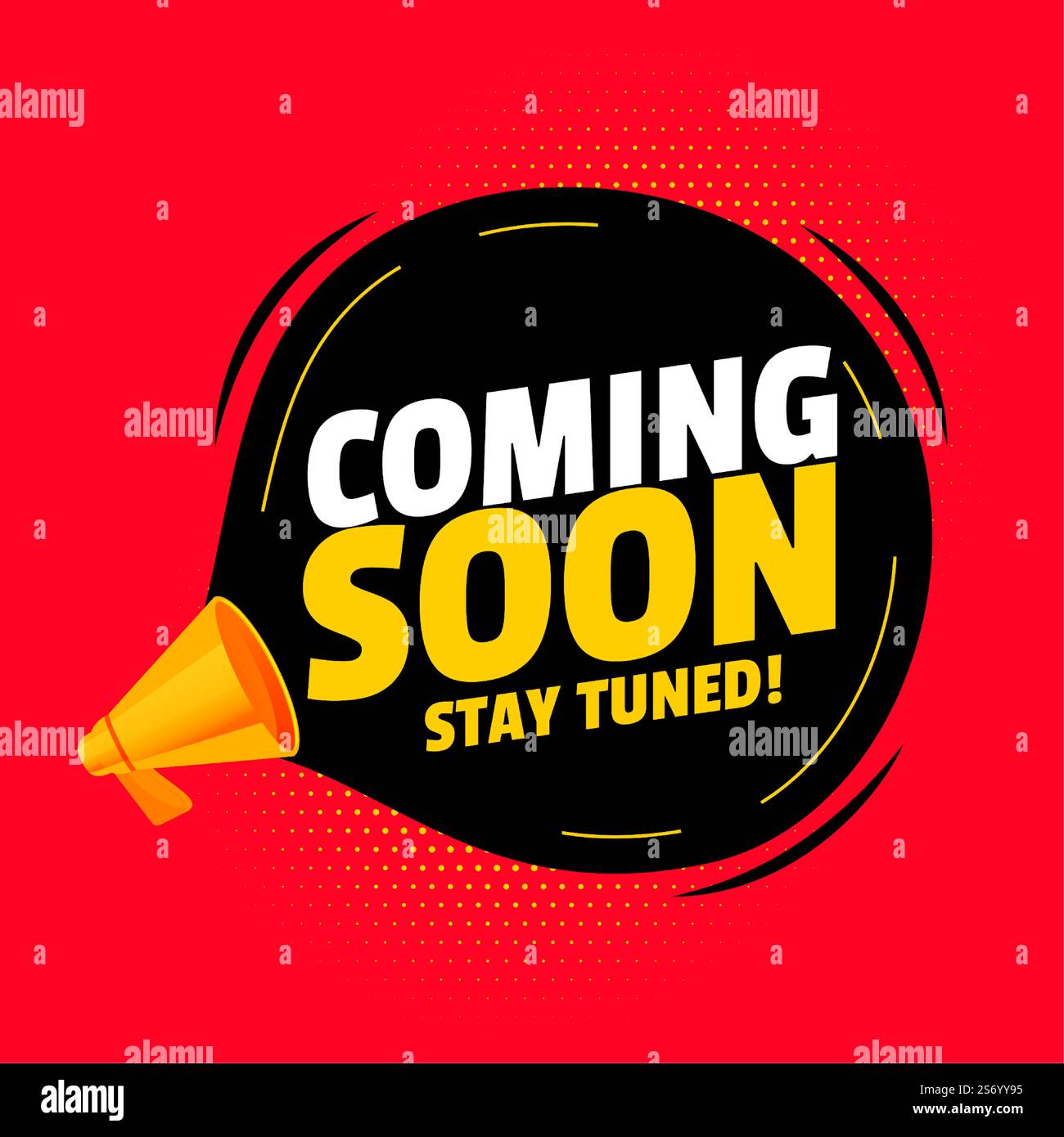 coming soon template with megaphone design Stock Vector Image & Art - Alamy