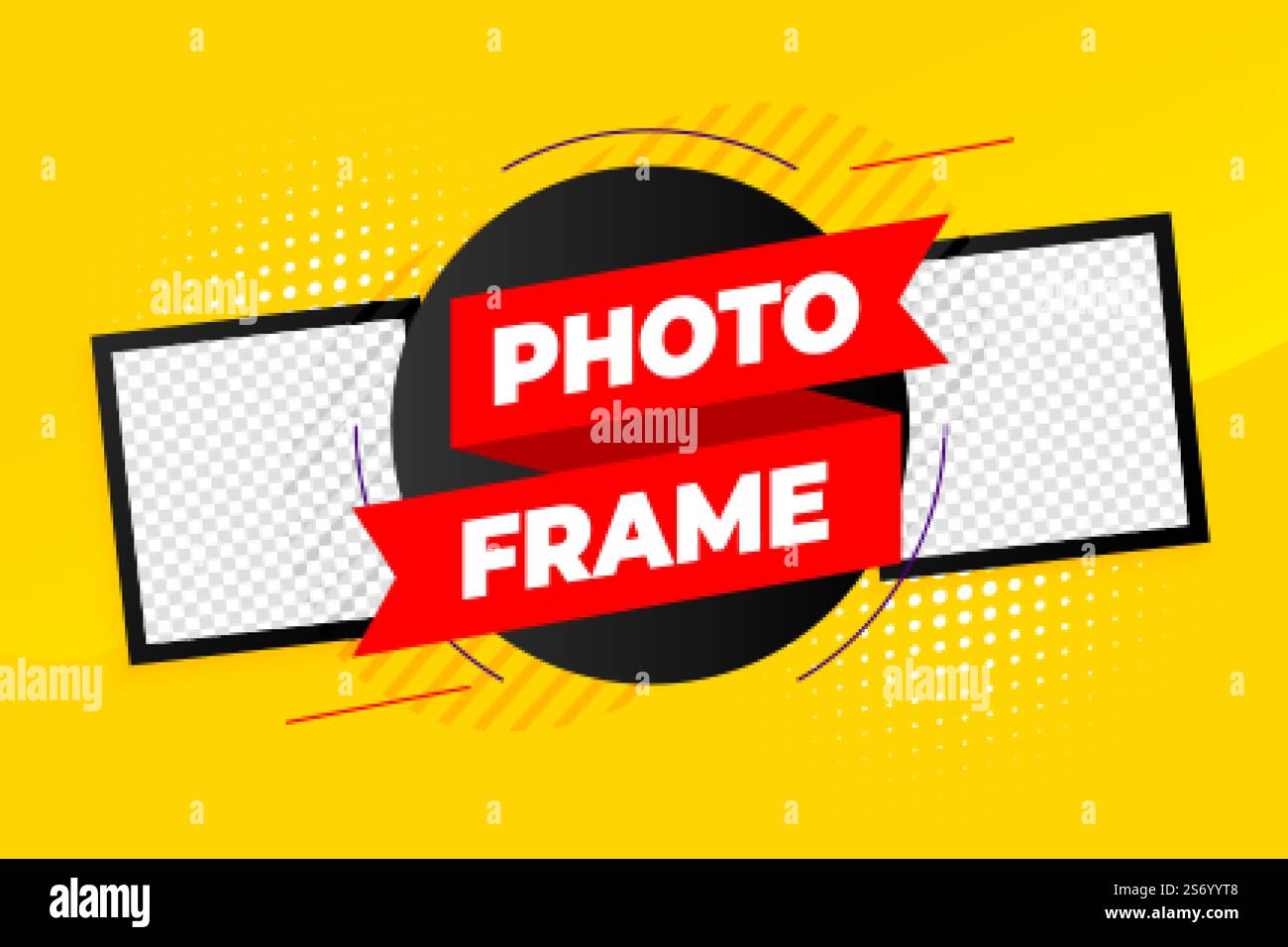 photo frame yellow background design Stock Vector Image & Art - Alamy