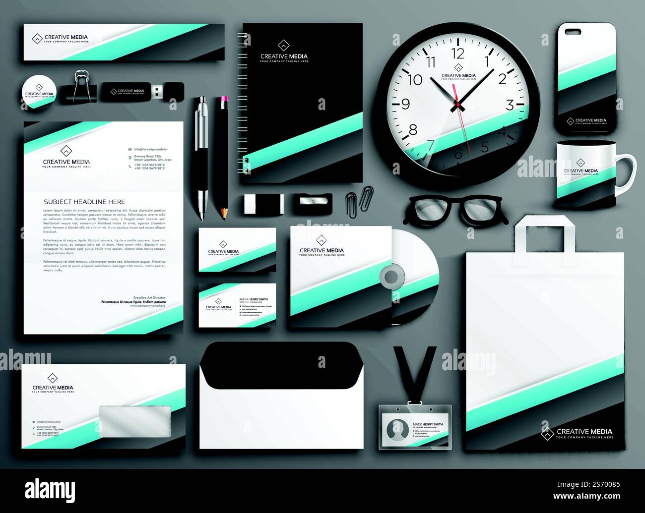business stationery collateral set for your brand Stock Vector Image ...