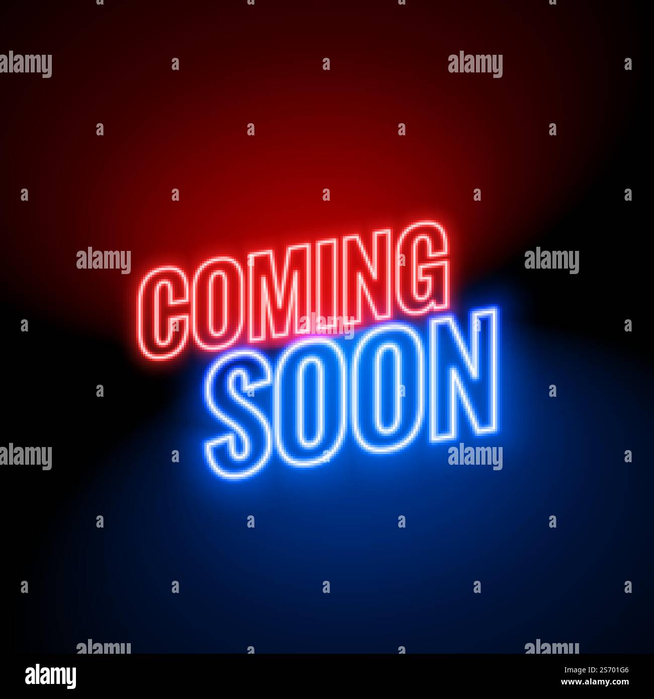 neon style coming soon background Stock Vector