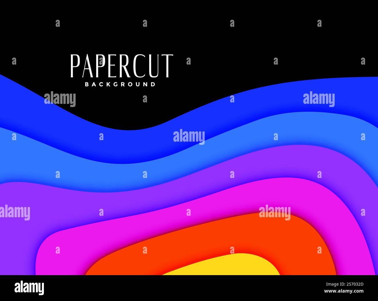 vibrant rainbow colors papercut background Stock Vector Image & Art - Alamy