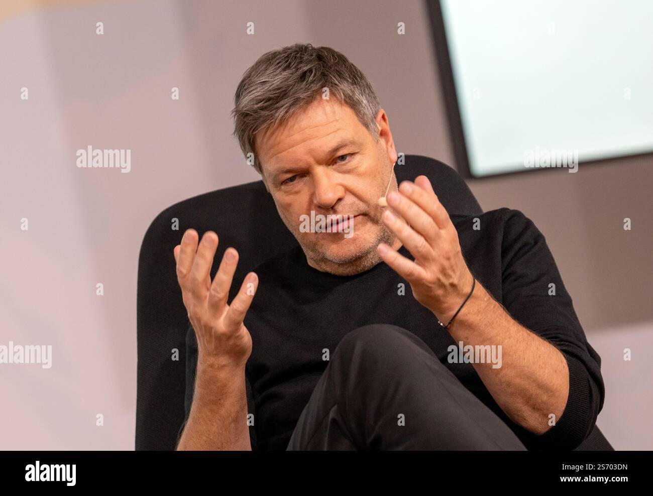 18 January 2025, Bavaria, Munich Robert Habeck, top candidate of