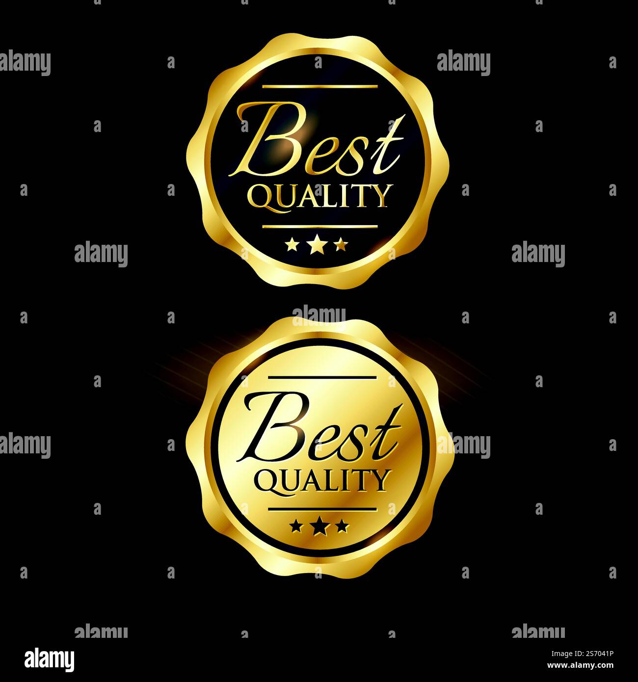 Golden best label hi-res stock photography and images - Alamy