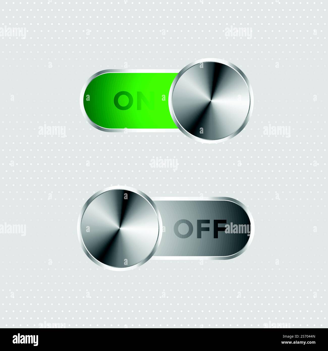 metal toggle switch on and off button Stock Vector Image & Art - Alamy