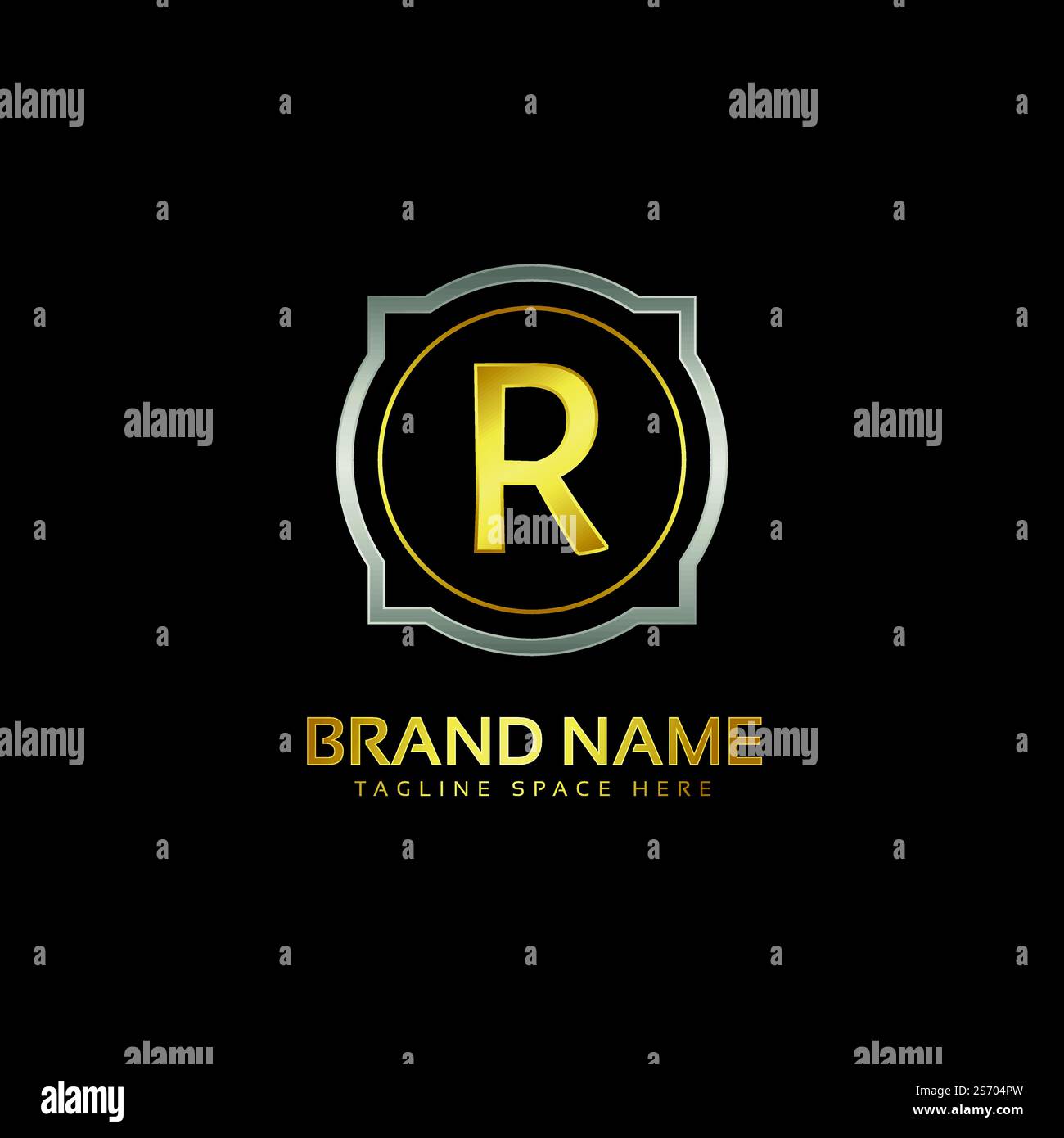 letter R luxury logo design Stock Vector Image & Art - Alamy